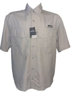 Eddie Bauer Performance Fishing Light Short Sleeve Button Shirt Men’s L
